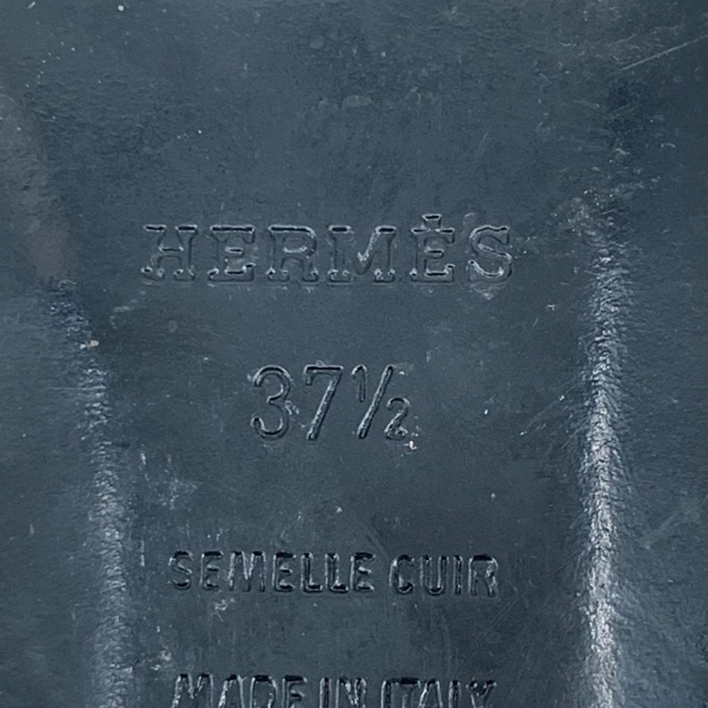 Hermès Gold Metallic Leather Smoking Slippers - Picture 9 of 11